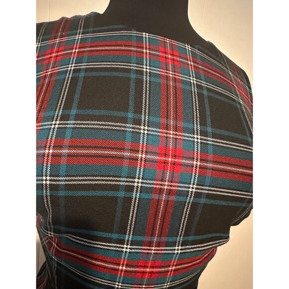 Draper James Women’s Size 2 Sleeveless Stewart Tartan Plaid Dress with Waist Tie - Picture 5 of 13